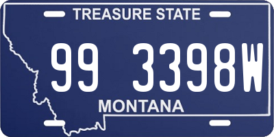 MT license plate 993398W