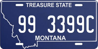 MT license plate 993399C