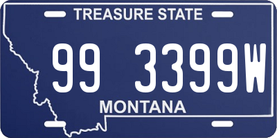 MT license plate 993399W