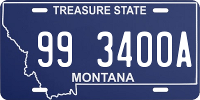 MT license plate 993400A