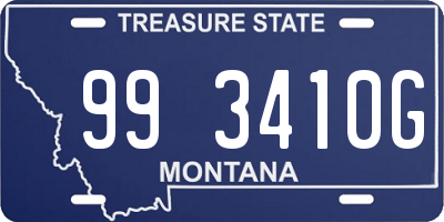 MT license plate 993410G