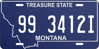 MT license plate 993412I