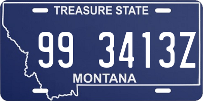 MT license plate 993413Z