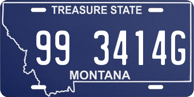 MT license plate 993414G