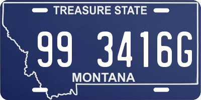 MT license plate 993416G