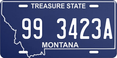 MT license plate 993423A