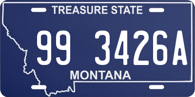 MT license plate 993426A