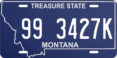 MT license plate 993427K