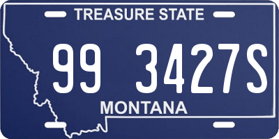 MT license plate 993427S