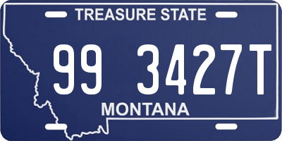 MT license plate 993427T