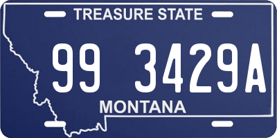 MT license plate 993429A