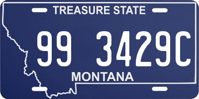 MT license plate 993429C