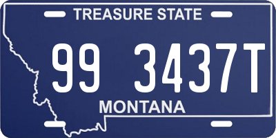 MT license plate 993437T