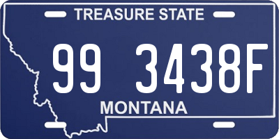 MT license plate 993438F