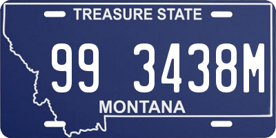 MT license plate 993438M