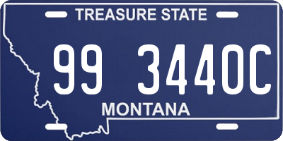 MT license plate 993440C