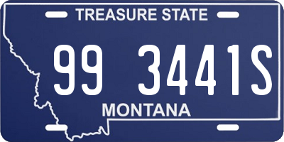 MT license plate 993441S