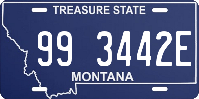 MT license plate 993442E