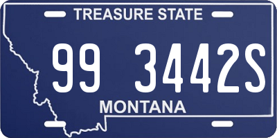 MT license plate 993442S