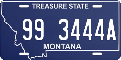 MT license plate 993444A