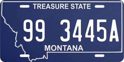 MT license plate 993445A