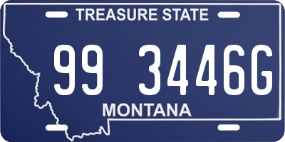 MT license plate 993446G