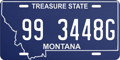 MT license plate 993448G