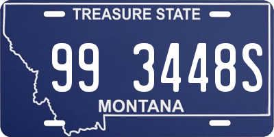 MT license plate 993448S