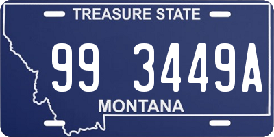 MT license plate 993449A