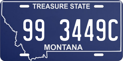 MT license plate 993449C