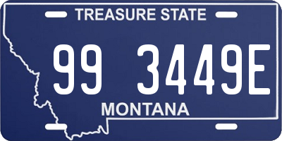 MT license plate 993449E