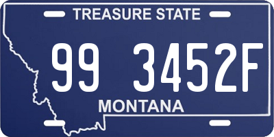 MT license plate 993452F