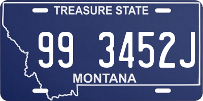 MT license plate 993452J