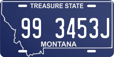 MT license plate 993453J