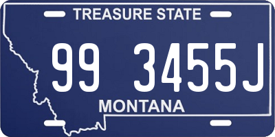 MT license plate 993455J