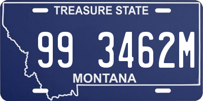 MT license plate 993462M