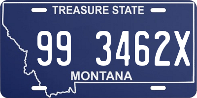 MT license plate 993462X