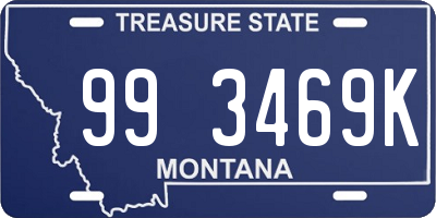 MT license plate 993469K