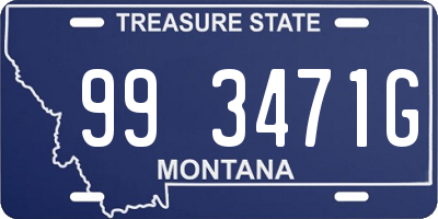 MT license plate 993471G