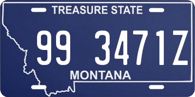 MT license plate 993471Z