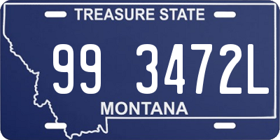 MT license plate 993472L