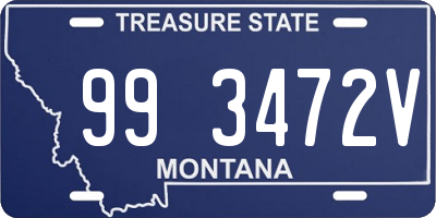 MT license plate 993472V