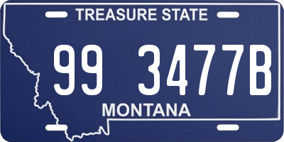 MT license plate 993477B