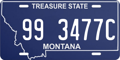 MT license plate 993477C