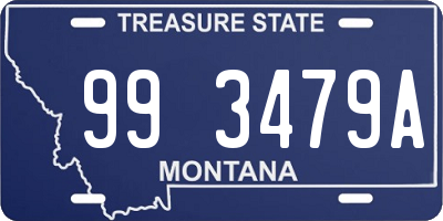 MT license plate 993479A