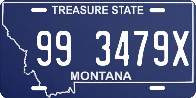 MT license plate 993479X