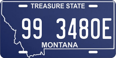 MT license plate 993480E