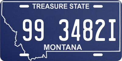 MT license plate 993482I