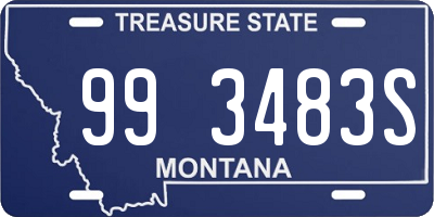 MT license plate 993483S