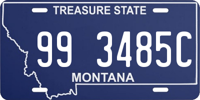 MT license plate 993485C